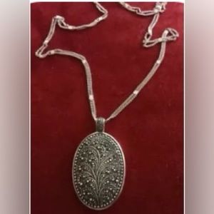 Large Sterling pendant necklace